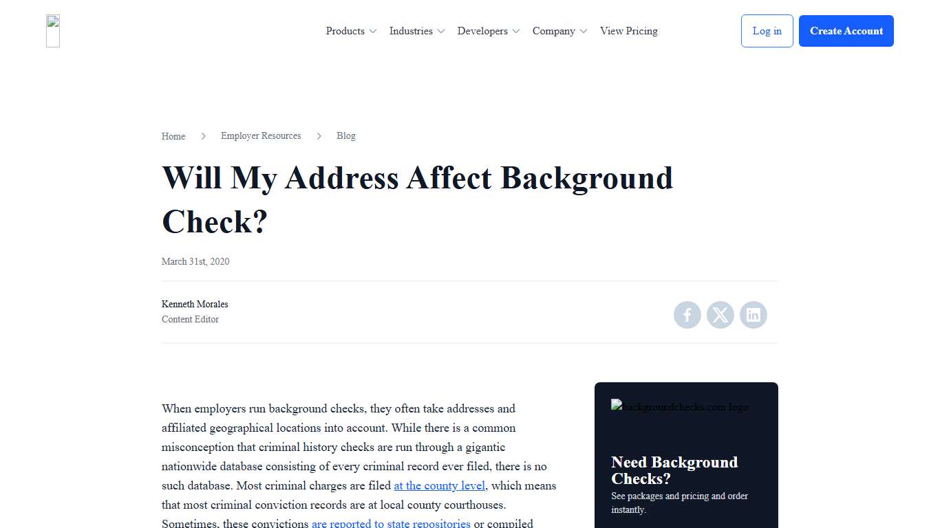 Will My Address Affect Background Check? | BackgroundChecks.com
